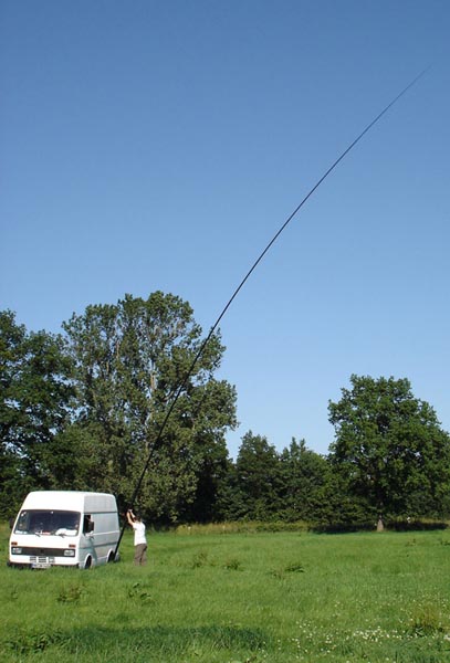Spiderbeam© High Performance Lightweight Antennas - telescope mast  fiberglas 12 meter Spiderbeam 18m Fiberglasmast inkl. Schellen Bausatz  MF180001